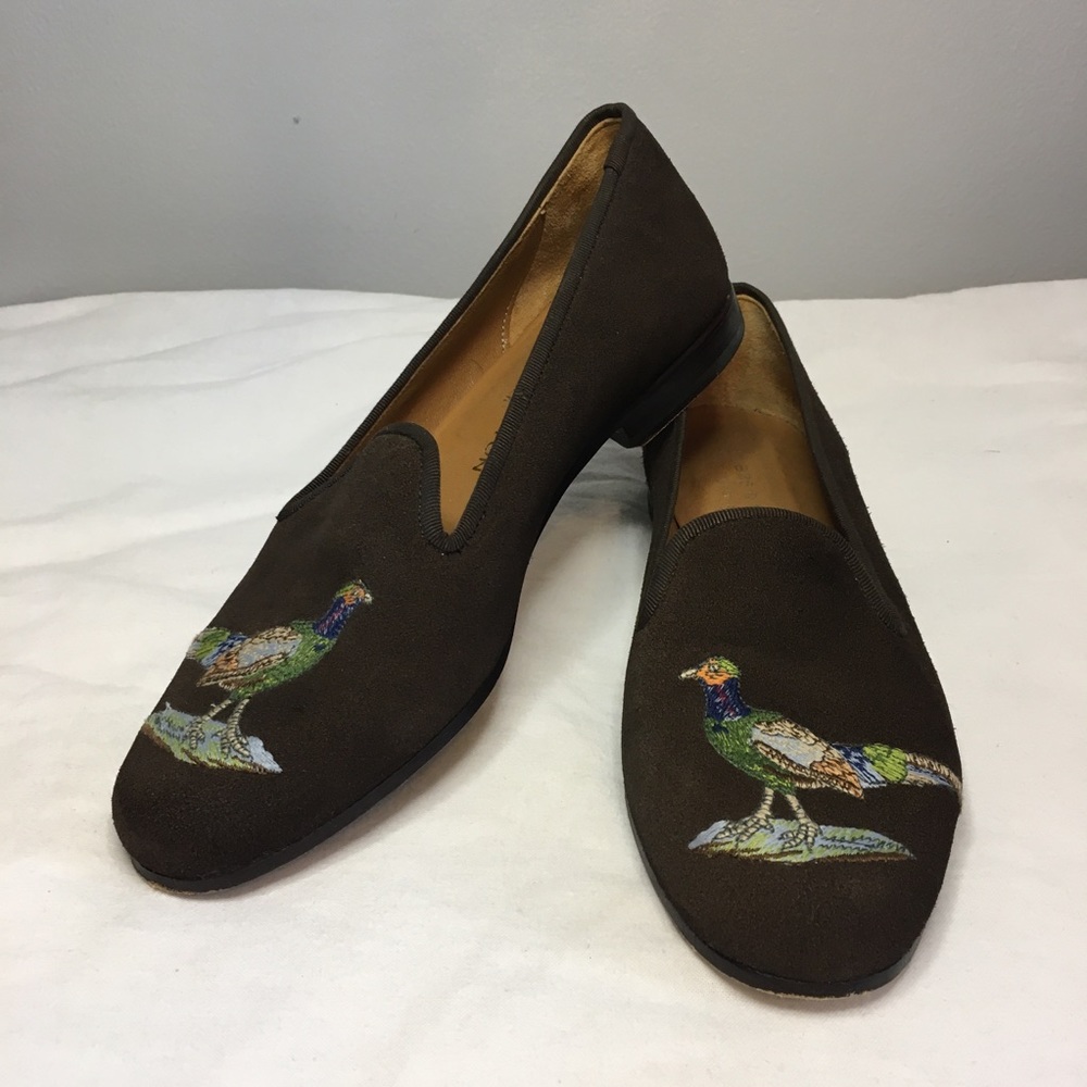 Stubbs & Wootton Suede Pheasant Loafers, 7 - Picture 2 of 12